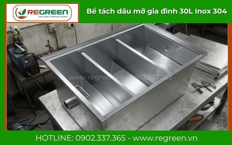 Bể tách dầu mỡ gia đình 30L mã sản phẩm RG-TM-30