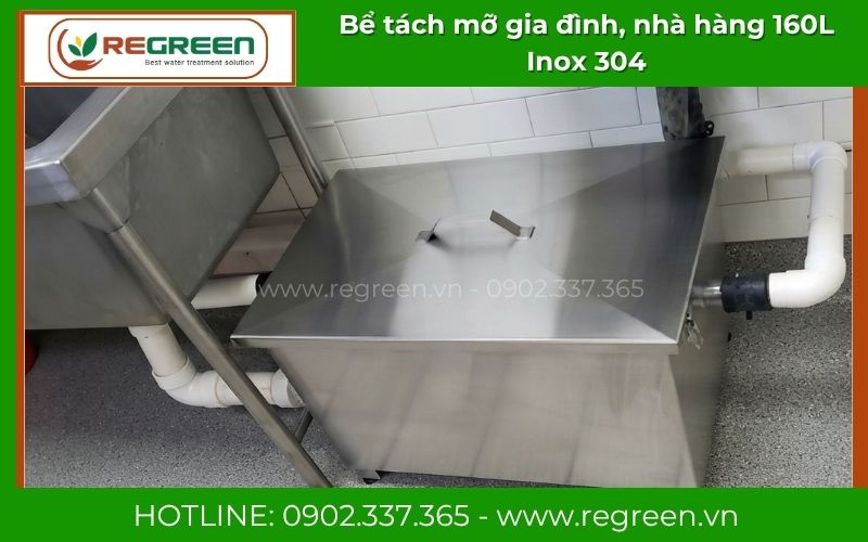 Bể tách mỡ 160L phục vụ cho quán phở quy mô vừa