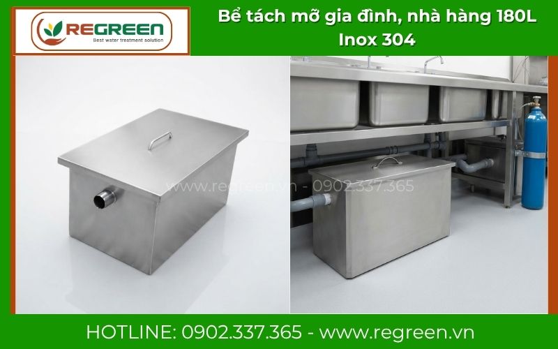Bể tách mỡ 180L model RG-TM-180 Regreen Việt Nam