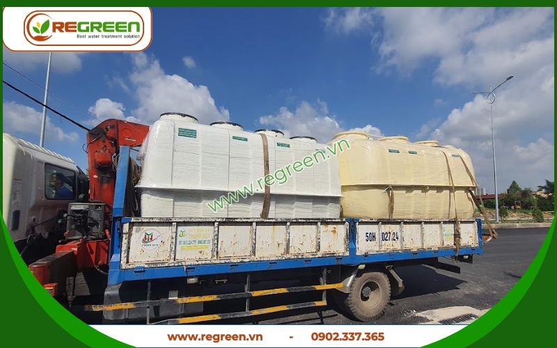 Bể tự hoại composite 10m3 đạt chuẩn chất lượng.