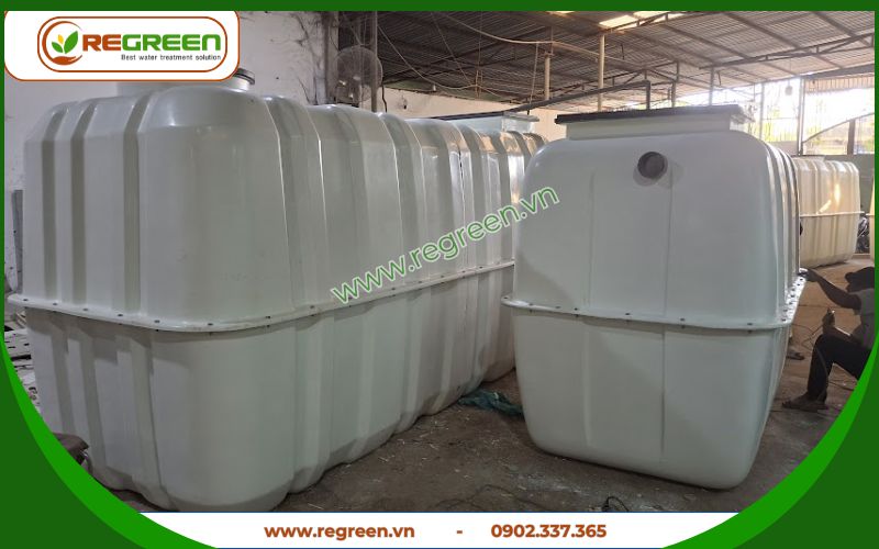Sản phẩm bể tự hoại composite 10m3 sẵn kho.