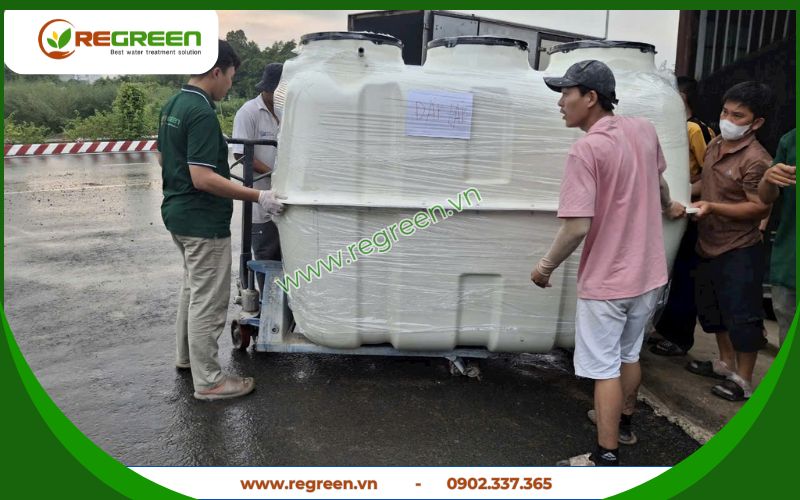 Regreen Việt Nam vận chuyển bể tự hoại composite 2m3