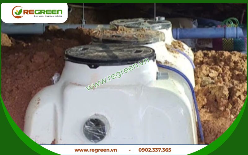 Lắp đặt bể tự hoại composite 2m3