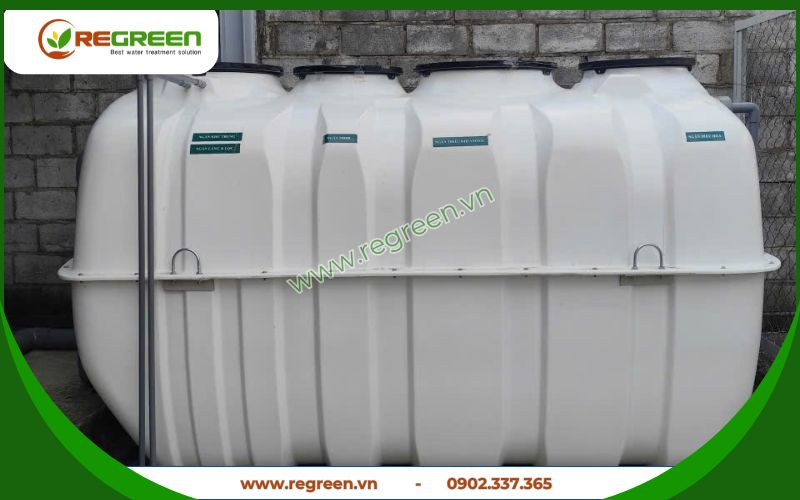 Cận cảnh bể tự hoại composite 4m3 Regreen Việt Nam