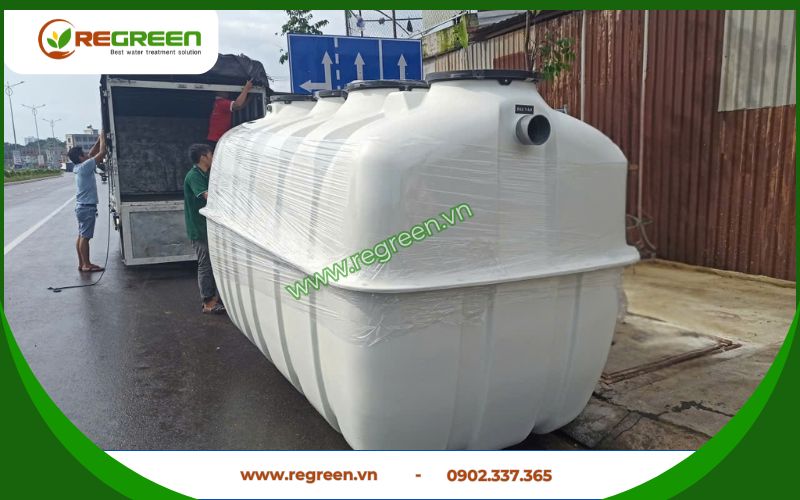 Hình ảnh thực tế bể tự hoại composite 4m3.