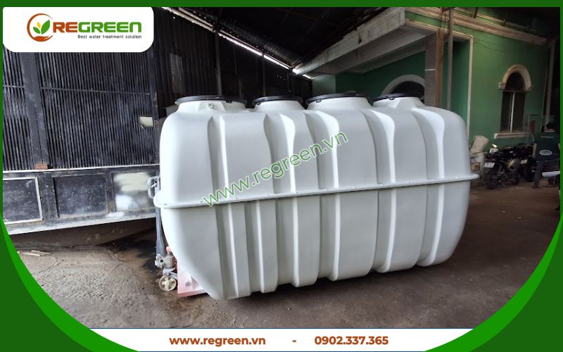 Mẫu bể tự hoại composite 5m3 chính hãng Regreen Việt Nam