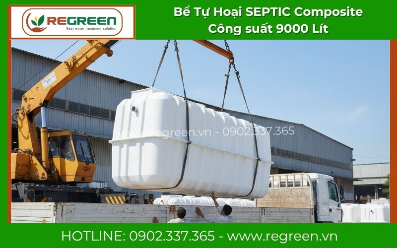 Bể tự hoại Composite 9m3 chất lượng cao giá tốt