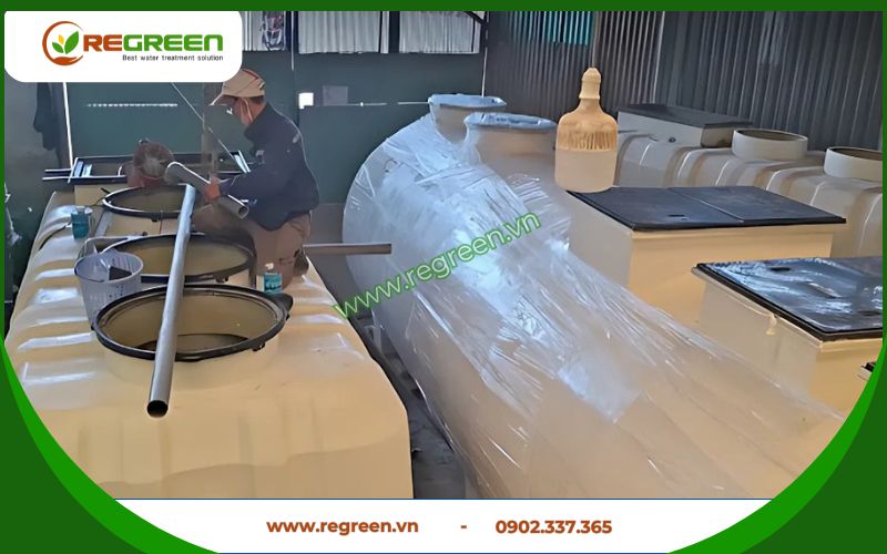 Hướng dẫn lắp đặt bể tự hoại composite đúng kỹ thuật.