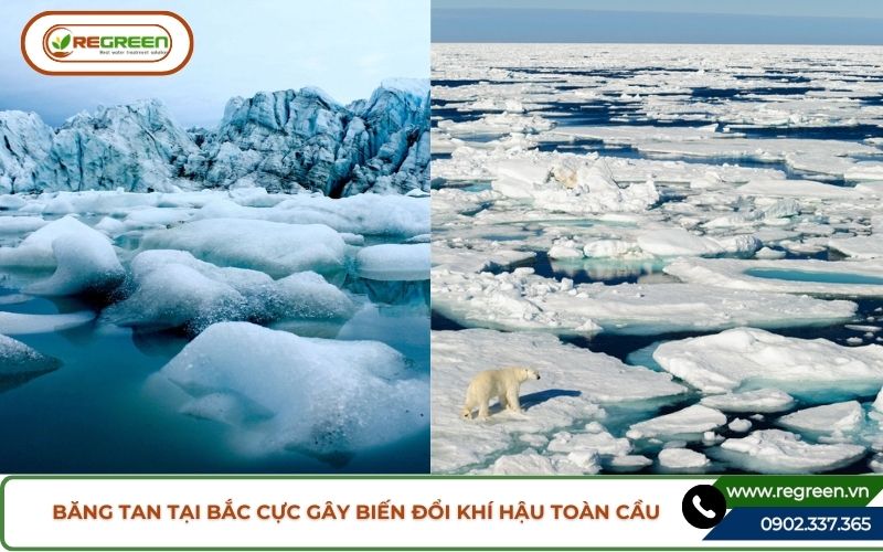 Băng tan tại Bắc Cực gây biến đổi khí hậu toàn cầu
