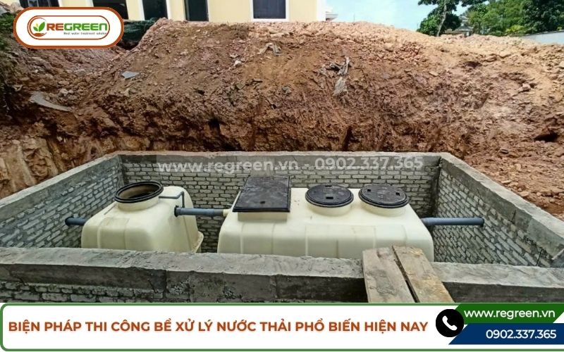 Regreen thực hiện biện pháp thi công bể xử lý nước thải