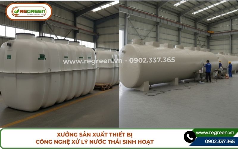 Xưởng sản xuất thiết bị công nghệ xử lý nước thải sinh hoạt