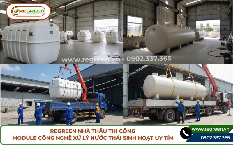 Regreen nhà thầu thi công module công nghệ xử lý nước thải sinh hoạt uy tín