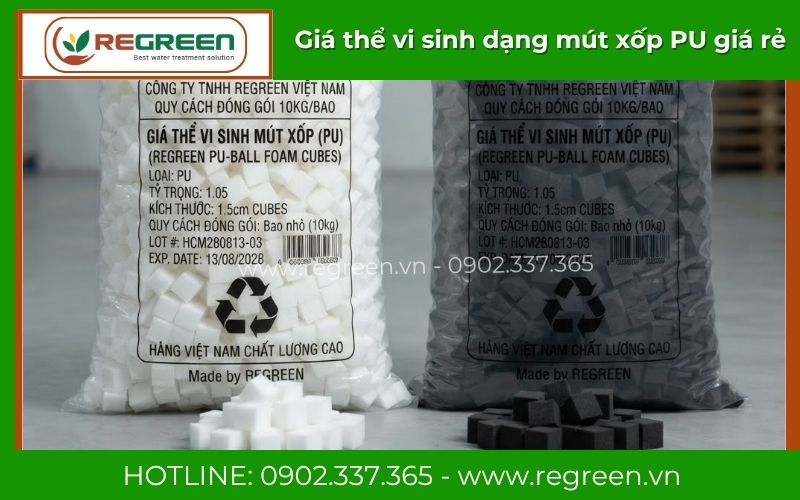 Đóng gói giá thể vi sinh dạng mút xốp vận chuyển toàn quốc