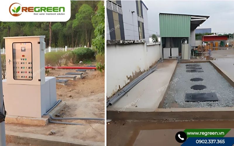 Lắp đặt hệ thống xử lý nước thải cho nhà máy.