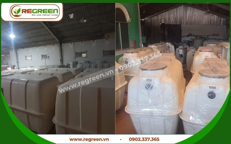 Bể xử lý nước thải sinh hoạt composite hiện đại.