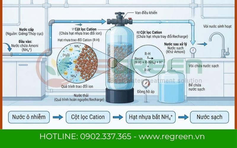 Cột lọc tổng composite - cách xử lý amoni trong nước sinh hoạt toàn diện