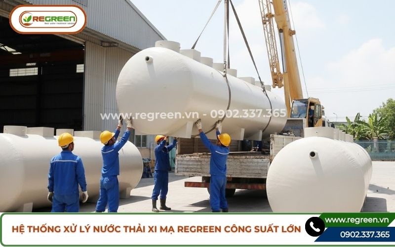 Hệ thống xử lý nước thải xi mạ công suất lớn.