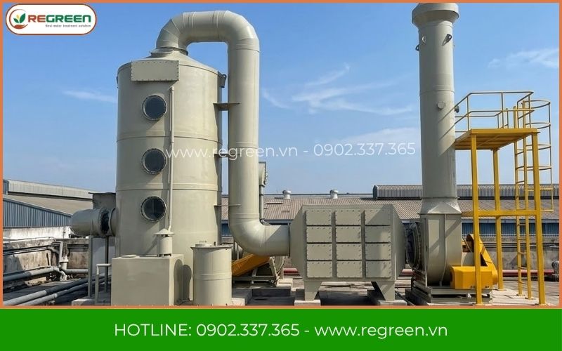 Đơn vị thi công tháp hấp thụ xử lý khí thải toàn quốc Regreen