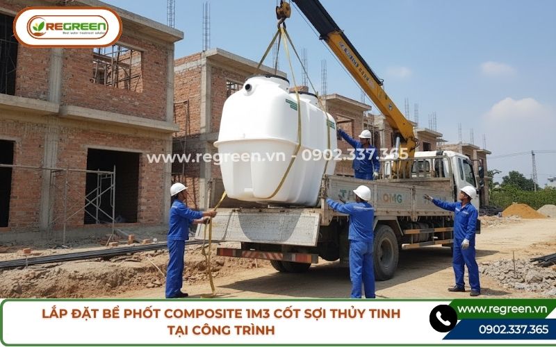 Bể phốt composite 1m3 cho gia đình