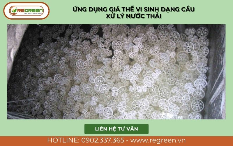 Ứng dụng giá thể vi sinh dạng cầu xử lý nước thải