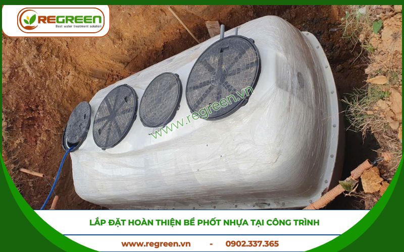 Dự án lắp đặt bể phốt nhựa do Regreen thực hiện