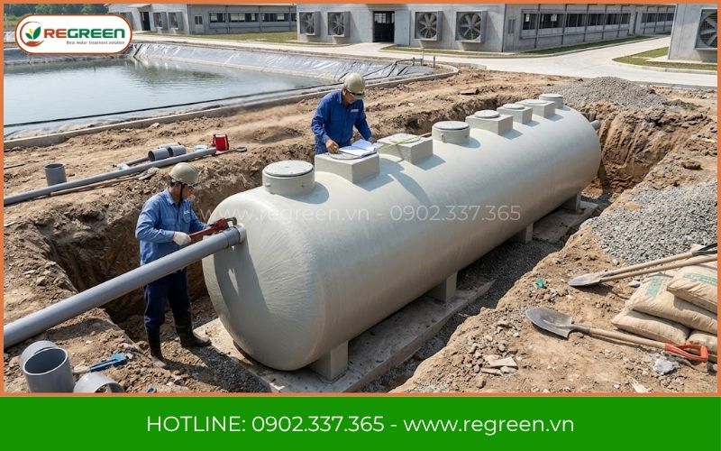 Toàn cảnh hệ thống xử lý nước thải chăn nuôi heo
