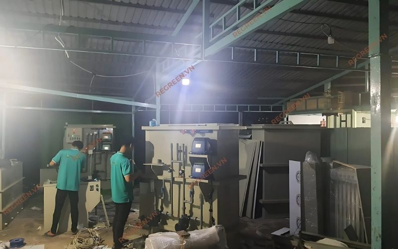 Quá trình thi công hệ thống màng lọc MBR công suất nhỏ