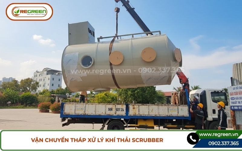 Vận chuyển tháp xử lý khí thải scrubber