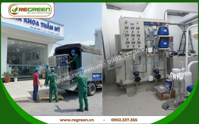 Thi công hệ thống xử lý nước thải nha khoa tại phòng khám