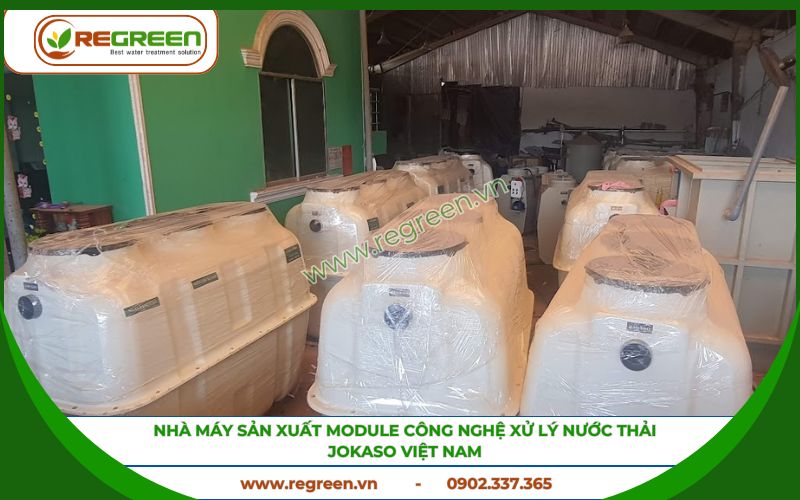 Nhà máy sản xuất module công nghệ xử lý nước thải Jokaso Việt Nam.