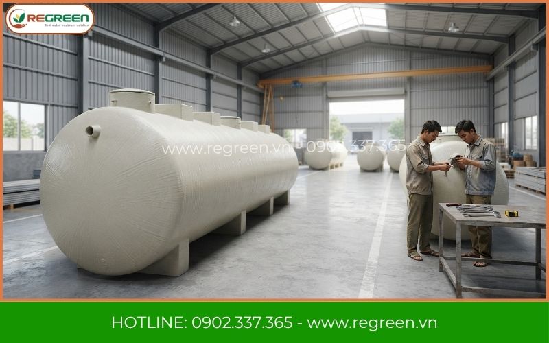 Gia công cơ khí hệ thống xử lý nước thải công nghiệp.