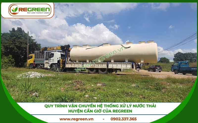 Quy trình xử lý nước thải Huyện Cần Giờ của Regreen.