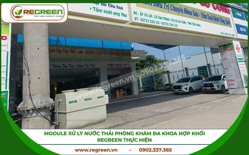 Module xử lý nước thải nha khoa hợp khối.