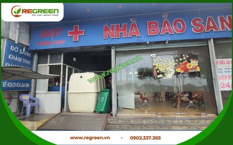 Module composite xử lý nước thải phòng khám.