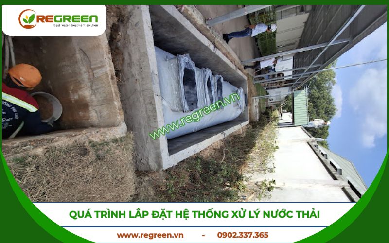 Thi công công trình xử lý nước thải Quận 11.