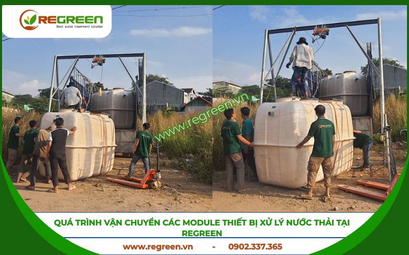 Vận chuyển hệ thống xử lý nước thải Quận 12.