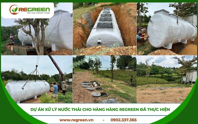 Dự án xử lý nước thải cho nhà hàng Regreen Việt Nam đã thực hiện.