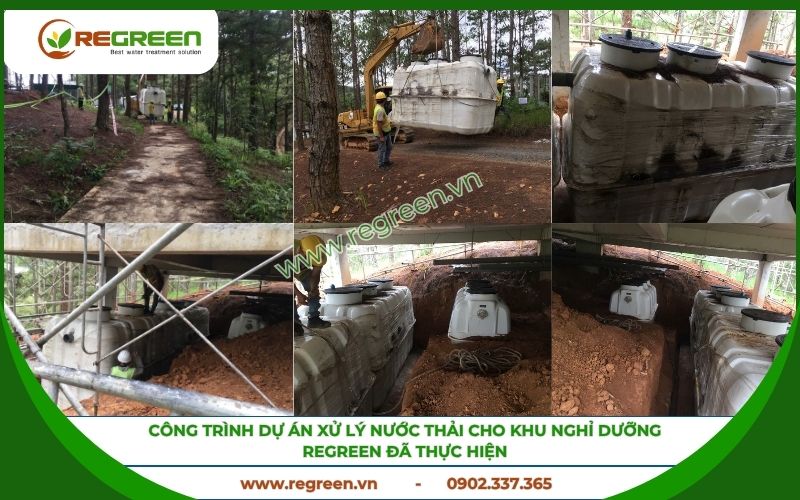 Công trình xử lý nước thải cho khu nghỉ dưỡng do Regreen Việt Nam thực hiện.