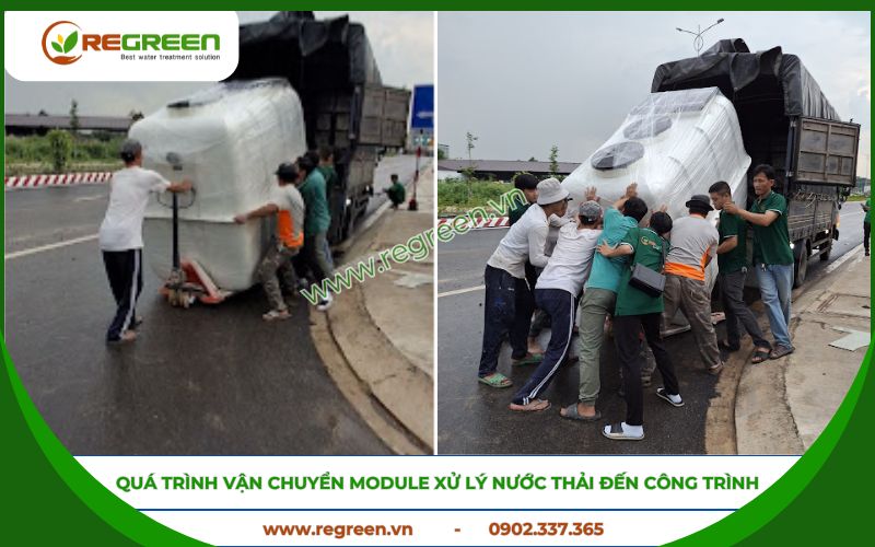 Quy trình vận chuyển hệ thống xử lý nước thải Quận Tân Bình.