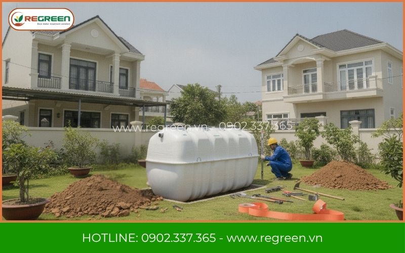 Bể composite FRP xử lý nước thải sinh hoạt gia đình