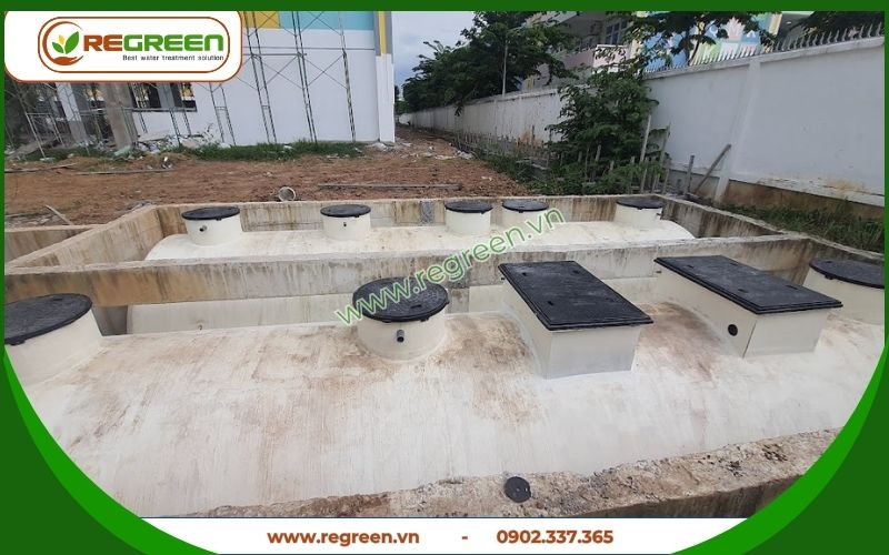 Thiết bị xử lý nước thải sinh hoạt tại chỗ hiện đại.