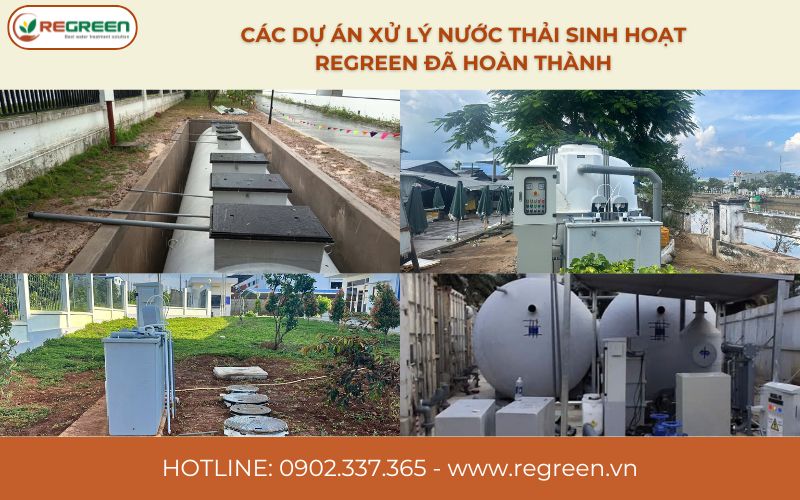 Các dự án xử lý nước thải sinh hoạt Regreen đã hoàn thành