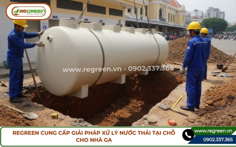 Regreen cung cấp giải pháp xử lý nước thải tại chỗ cho nhà ga