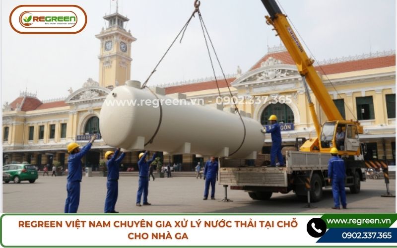 Regreen Việt Nam chuyên gia xử lý nước thải tại chỗ cho nhà ga