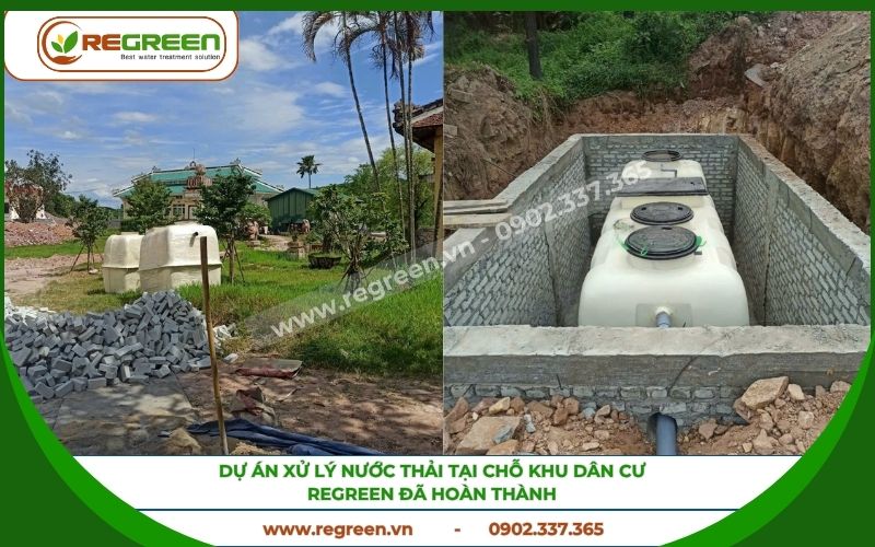 Dự án xử lý nước thải tại chỗ khu dân cư Regreen đã hoàn thành.