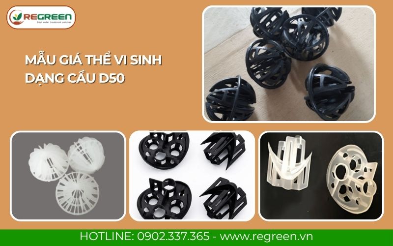 Mẫu giá thể vi sinh dạng cầu D50 giá rẻ nhất