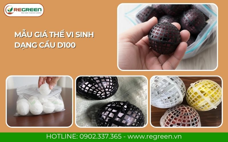 Mẫu giá thể vi sinh dạng cầu D100 chất lượng tốt