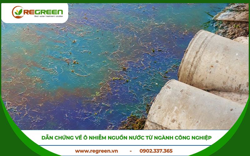 Dẫn chứng về ô nhiễm nguồn nước từ ngành công nghiệp