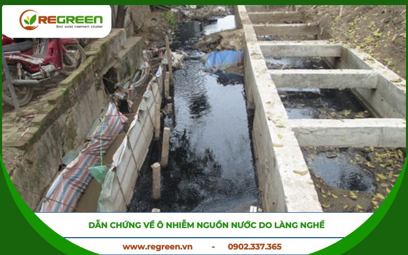 Dẫn chứng về ô nhiễm nguồn nước do làng nghề