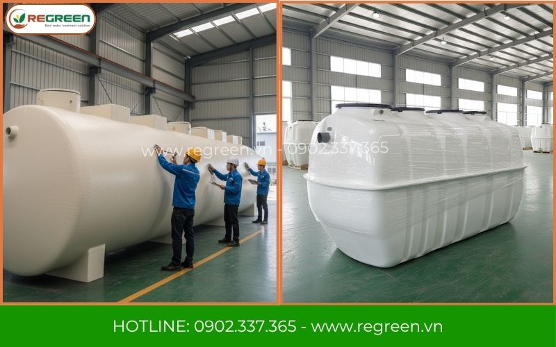 Xưởng sản xuất bể xử lý nước thải sinh hoạt ReGreen